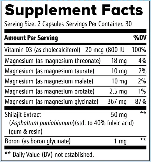 Dr. Love's MagneSleep Supplement Facts