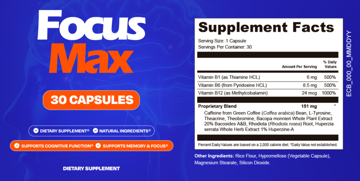 FocusMax supplement facts