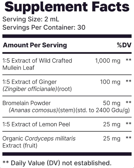 RespiClear Supplement Facts