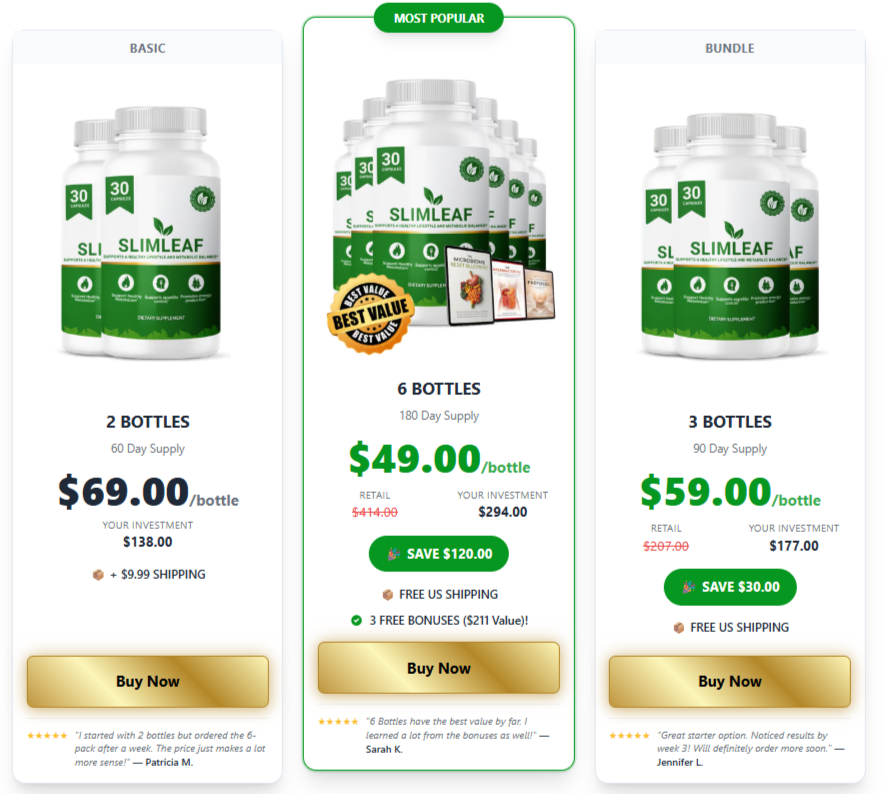 SlimLeaf Pricing