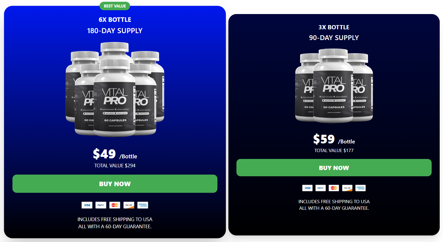 VitalPro Price Details